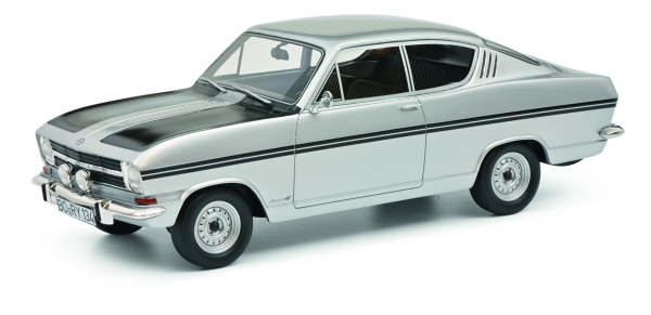 Schuco 450023300 Opel Kadett B Rallye Coupe silber-schwarz 1:18 limitiert 1/1000 Modellauto