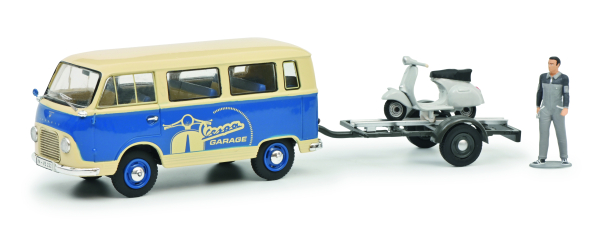 Ford FK1000 Bus + Anhänger + Vespa Schuco Set 1:43 Modelcar 450320000