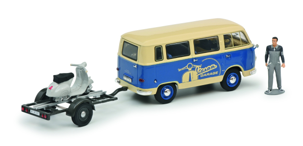 Ford FK1000 Bus + Anhänger + Vespa Schuco Set 1:43 Modelcar 450320000