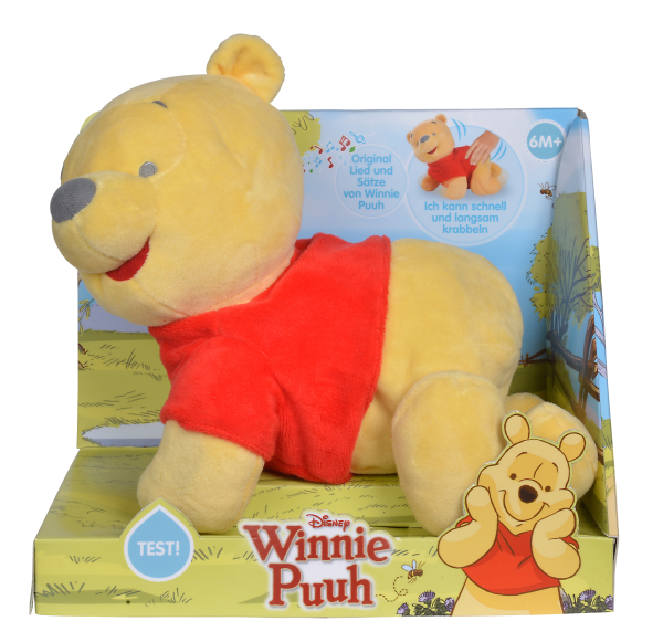 Disney Winnie the Puuh Krabbel mit mir 26cm Plüsch Stofftier Kuscheltier Plüschfigur