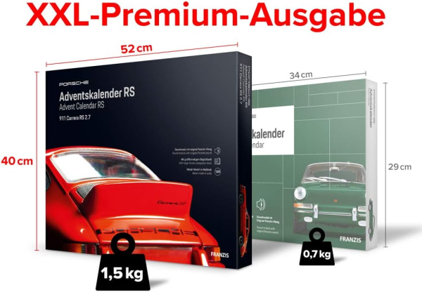 Franzis 67125 Porsche 911 Carrera RS 2.7 Adventcalender 1:24 modelcar modelkit