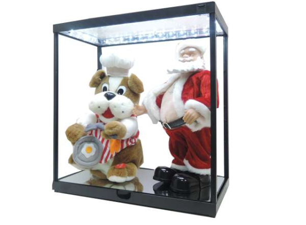 Display Case mit Beleuchtung T9-67726BK Vitrine schwarz für 1:6 Figuren und viel mehr