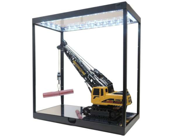 Display Case mit Beleuchtung T9-67726BK Vitrine schwarz für 1:6 Figuren und viel mehr