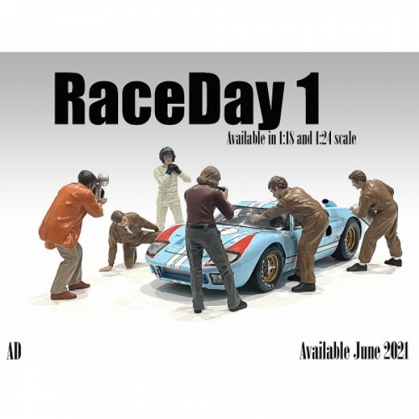 American Diorama 76387 Raceday 1 Mechaniker der putzt 1:24 Figur 1/1000 limitiert