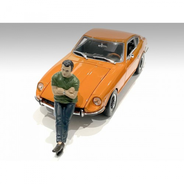 American Diorama 76290 Car Meet 2 Mann sitzend 1:18 Figur 1/1000 limitiert