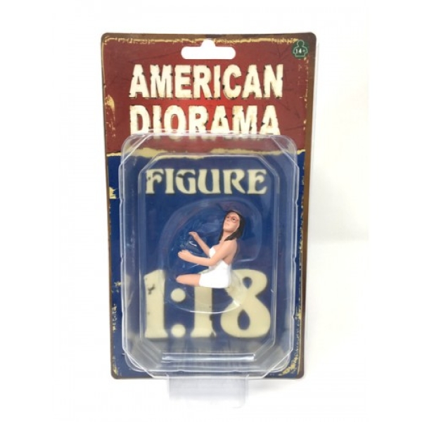 American Diorama 77529 Frau die Auto fährt 1/1000 1:18