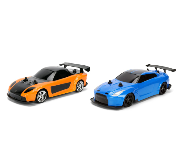 Fast & Furious Mazda RX-7 + Nissan GT-R R35 RC drift Doppel-Pack 1:24 Modelcar Jada Toys