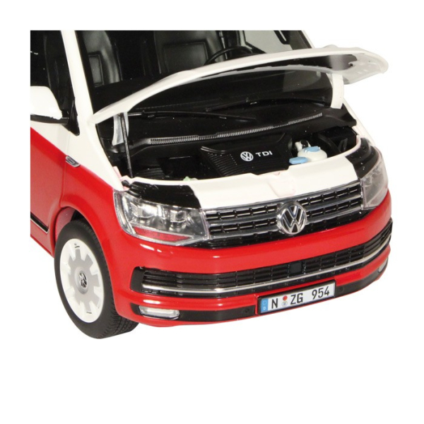 NZG VW Bus T6 Multivan Generation Six rot-weiss 1:18 9541/10