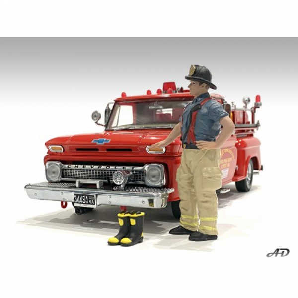 American Diorama 76419 Firefighters Get Ready Feuerwehr Vorbereiter 1:24 Figur 1/1000 limitiert