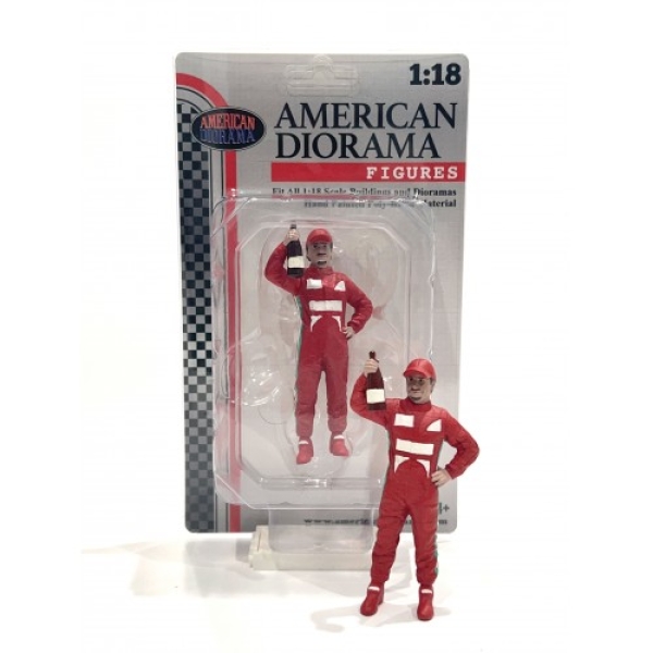 American Diorama 76358 Rennfahrer Figur B 2000er mit Helm 1:18 limitiert 1/1000