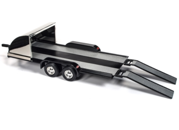 Autoworld Trailer Anhänger für Autotransport schwarz 1:18 AMM1166