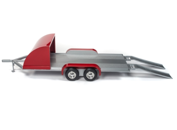 Autoworld Trailer Anhänger für Autotransport rot 1:18 AMM1167