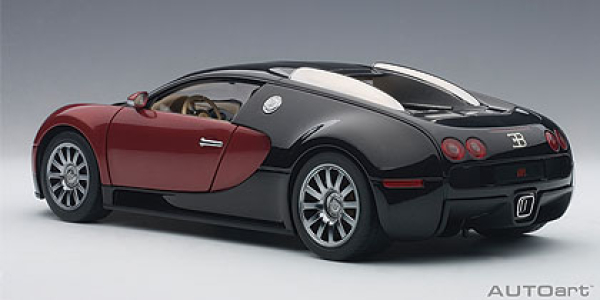 AUTOart Bugatti EB 16.4 Production Car 001 2006 schwarz-rot 1:18 limitiert 1/1200 70909