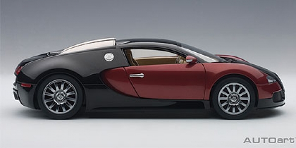 AUTOart Bugatti EB 16.4 Production Car 001 2006 schwarz-rot 1:18 limitiert 1/1200 70909