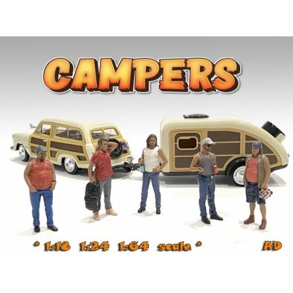 American Diorama 76338 Camper Figur V 1:18 stehender Mann mit Getränkedose limitiert 1/1000