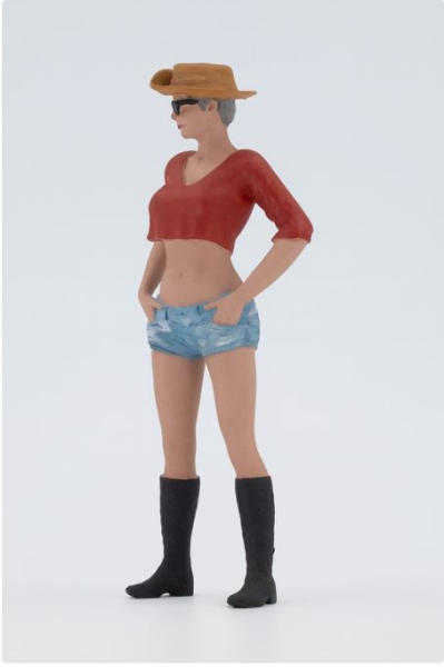 Atlantic 1:18 Figur Cora Frau mit rotem Top für Modellbau Diorama