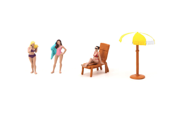 Tarmac F002YL Beach Girl Set Set 1:64 limitiert 1/400 American Diorama