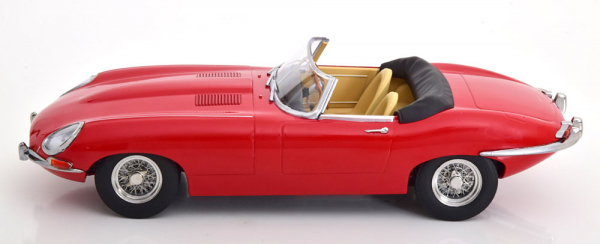 KK-Scale Jaguar E-Type Cabrio offen RHD 1.Serie 1961 rot 1:18 limitiert 1/500 Modellauto 180482