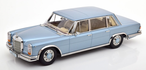 KK-Scale Mercedes 600 SWB W100 1963 hellblau metallic 1:18 limitiert 1/1250 Modellauto 180602