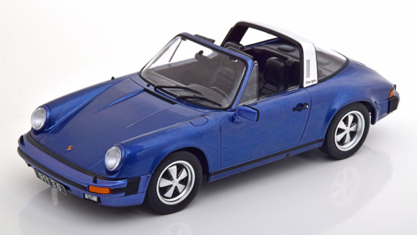 KK-Scale Porsche 911 Carrera 3.0 Targa 1977 blau metallic 911er 1:18 limited 180681 Modellauto