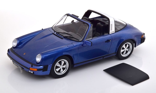 KK-Scale Porsche 911 Carrera 3.0 Targa 1977 blau metallic 911er 1:18 limited 180681 Modellauto