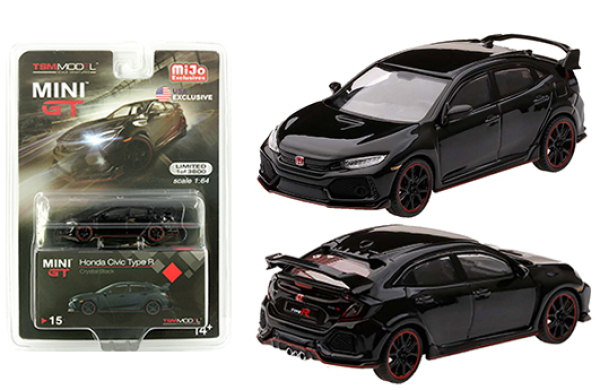 Mini GT 2017 Honda Civic Type R FK8 schwarz LHD 1:64 limitiert MGT00015