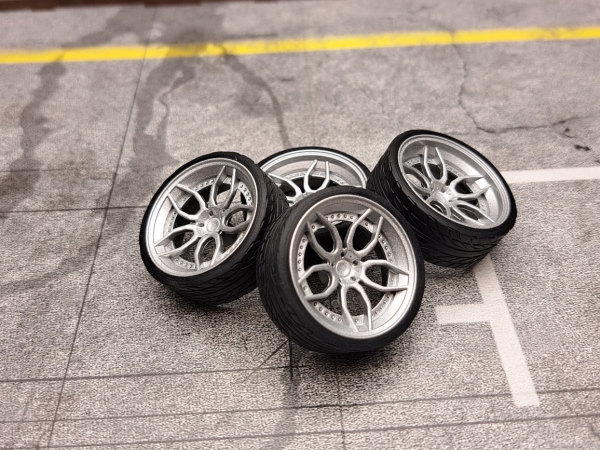 SD Felgen 20 Zoll PD3 Forged silver 36mm 1:18 Modecar Tuing