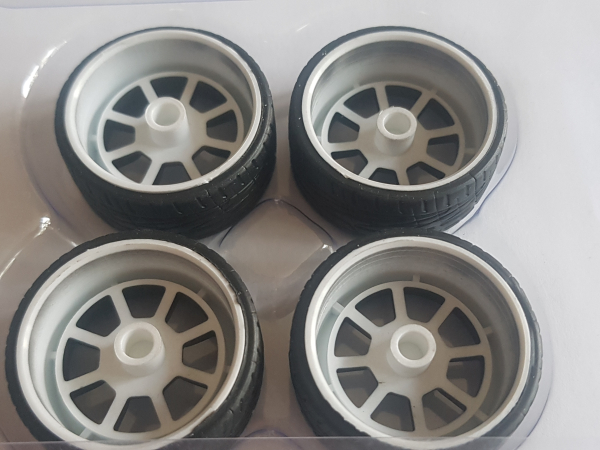 SD Felgen 16 Zoll Watanabe silber-chrom 32mm 1:18 Modellauto Tuning
