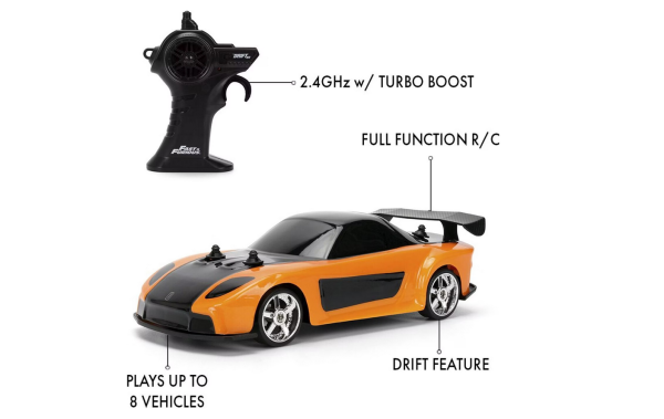 Fast & Furious Mazda RX-7 1995 1:24 RC Drift radio control Jada Toys Modelcar