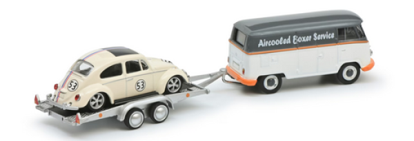 VW T1with VW Beetle Aircooled 1:64 Modelcar Schuco 452033400