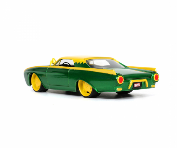 Jada Toys 253225026 Ford Thunderbird 1963 + Loki 1:24 Modellauto + Figur