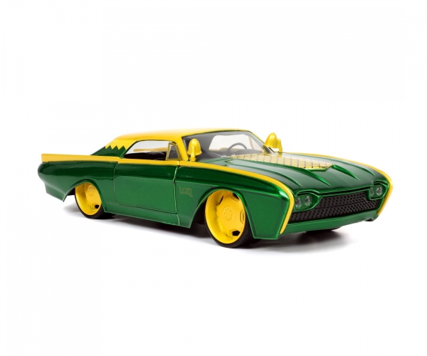 Jada Toys 253225026 Ford Thunderbird 1963 + Loki 1:24 Modellauto + Figur