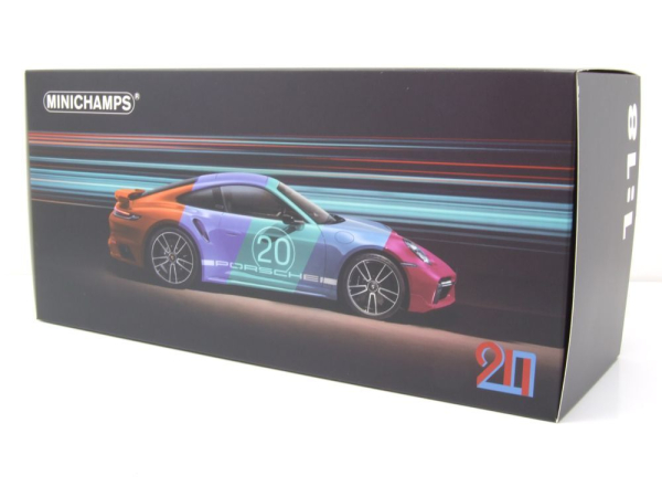 Minichamps PORSCHE 911 992 Turbo S Coupe 2021 Sport Design orange 1:18 Modellauto limitiert 1/504