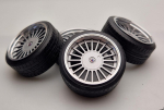 1:12 SD Felgen 16 Zoll "ALU" Alpina II silver 48,5mm modelcar Tuning