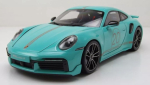 Minichamps PORSCHE 911 992 Turbo S Coupe 2021 Sport Design green 1:18 Modelcar limited 1/504